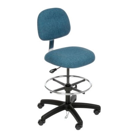 Industrial Seating ESD Stool - Fabric - Pneumatic - Blue 50-DF BLUE-413